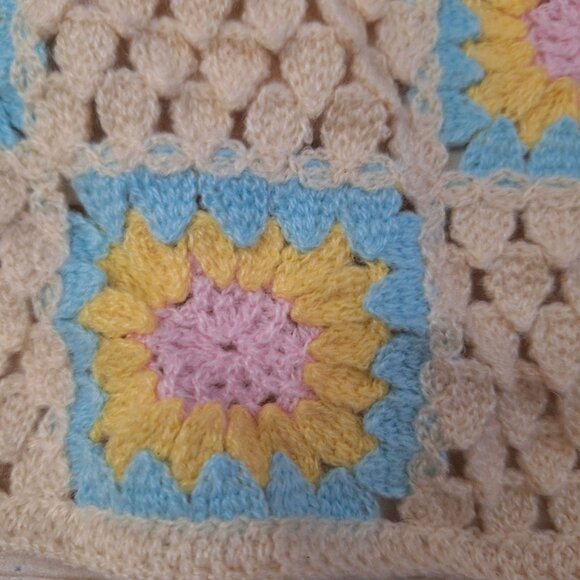 Wild Fable Crocheted Halter Top Boho hippie 60s festival patchwork size XS - Picture 4 of 4